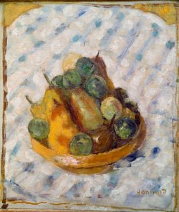 Gyümölcs Körte és szilva csendélete. Pierre Bonnard (1867-1947) festménye 1920 Zürich, Gustav Zumsteg gyűjtemény alkotó: Pierre Bonnard