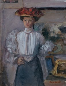 Kalapos lány (olaj, vászon) alkotó: Pierre Bonnard