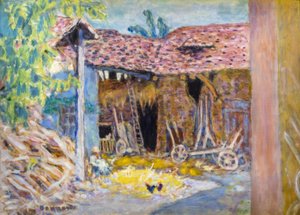Egy farm vagy az istálló udvara alkotó: Pierre Bonnard