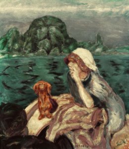 Hajókirándulás Vernonba. Bonnard asszony alkotó: Pierre Bonnard