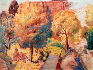 Táj fürdőzőkkel alkotó: Pierre Bonnard