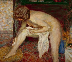 Meztelenül a kandalló előtt van a WC-je Pierre Bonnard festménye (1867-1947) 1907 Magángyűjtemény
