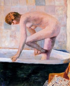 Rózsaszín akt a fürdőkádban, 1924 körül