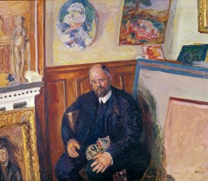 Ambroise Vollard (1868-1939) portréja macskájával, 1924 körül alkotó: Pierre Bonnard