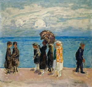 Sétálók a tengerparton; Sétálók a tenger mellett alkotó: Pierre Bonnard