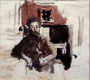 Pierre Bonnard (1867-1947) önarcképfestménye, 20. századi magángyűjtemény alkotó: Pierre Bonnard