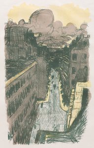 Utcai jelenet felülről alkotó: Pierre Bonnard