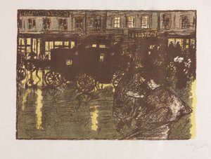 Utca az Este az esőben alkotó: Pierre Bonnard