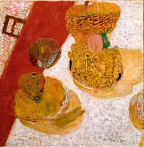 Asztalsarok Csendélet of Fruit. Pierre Bonnard (1867-1947) festménye 1935 Dim. 67x63,5 cm Párizs, Musee national d