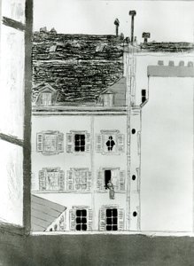 A ház az udvarban alkotó: Pierre Bonnard