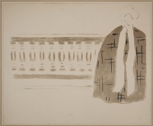 Cím nélkül (nő az erkélyen) alkotó: Pierre Bonnard