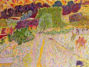 Kilátás az Artists Stúdióból, Le Cannet, 1945 alkotó: Pierre Bonnard