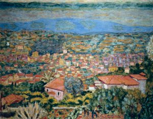 Kilátás a Le Cannet-re, tetők (Alpes Maritimes, Provence-Alpes-Côte d