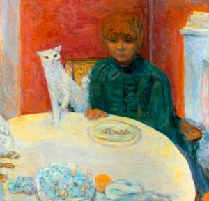Nő macskával, 1912 alkotó: Pierre Bonnard