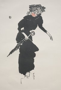 Nő egy esernyővel alkotó: Pierre Bonnard
