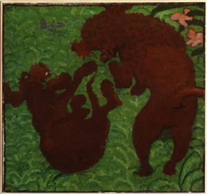 Két játszó kutya alkotó: Pierre Bonnard