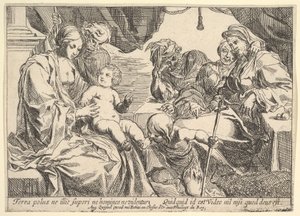 Szent Család szentekkel, 1610-42. alkotó: Pierre Brebiette