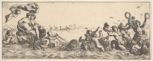 Két nő ül egy kagylóban, 1615-42.