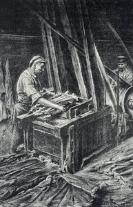Peausserie, le corroyage: bőrmunkák, az állatbőrök lágyítása teljesebb gravírozásban a Pierre Calmette Collection privee-től
