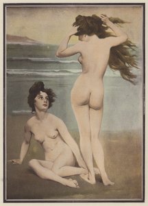 Fürdő nők (színes litho)