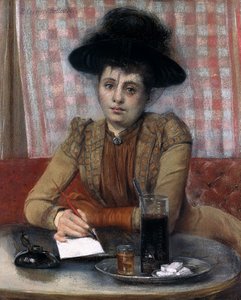 A kávézóban, 1900-1901 (pasztell, vászonra fektetett papír)