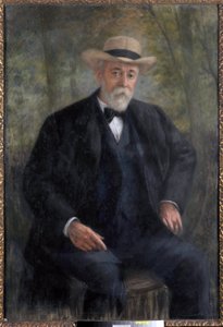 Henri Brisson (1835-1912) tanácselnök portréja a montmorency-i kertjében (festmény)