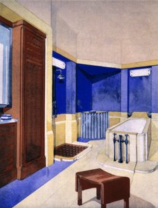 Fürdőszoba projekt, c. 1925 (guache)
