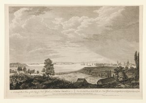 Délnyugati kilátás New York városáról alkotó: Pierre Charles Canot