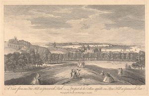 Kilátás a One Tree Hillről a Greenwich Parkban alkotó: Pierre Charles Canot