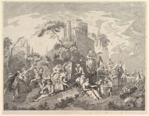 Vidéki vásár, 1762. alkotó: Pierre Charles Levesque