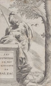 Frontispiece, Interjúk a néhai Balzac Les Entretiens de Feu Monsieur d... úrral, 1660.
