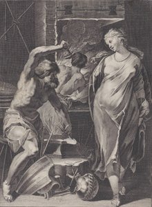 Achilles páncélját kovácsoló vulkán, 1624-75.