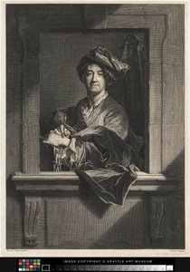 Hyacinthe Rigaud önarcképének metszete, 17. század vége – 18. század