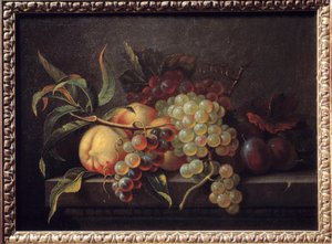Gyümölcsök az asztalon. Pierre Dupuis festménye (1610-1682)