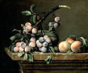 Szilva, sárgadinnye és őszibarack, 1630-1680