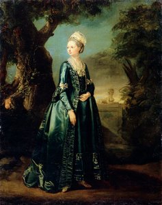 Hölgy a kertben Natália nagyhercegnő portréja, c1773-c1776