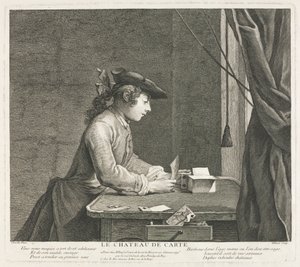 Kártyavár. alkotó: Pierre Filloeuil