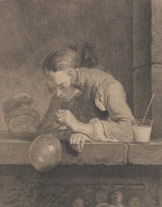 Szappanbuborékok, 1739. alkotó: Pierre Filloeul