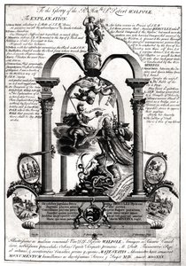 Az igaz dicsőségére tisztelt Robert Walpole (1676-1745) Orford 1. grófja alkotó: Pierre Fourdrinier