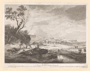 Táj pihenő alakokkal Le repos (cím az objektumon) alkotó: Pierre Francois Beaumont