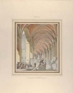 A Halle aux Blés, belső nézet, kb. 1810.