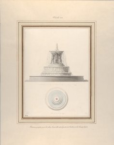 Szökőkút projekt a La Place XV. Lajos számára, kb. 1806.