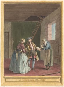 Les devineresses (A jósok) alkotó: Pierre Francois Martenasie after Jean Baptiste Oudry