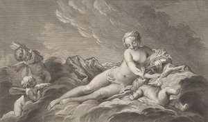 Vénusz nektárt ad Ámornak, 18. század. alkotó: Pierre François Basan