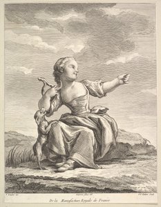 Kutyával játszó kislány, a Porcelán utáni második Ábrakönyvből..., 1757 után.