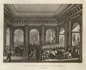 A Tuileriák palotájába belépő emberek alkotó: Pierre Gabriel Berthault