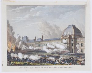 A Tuileries-palota megrohanása 1792. augusztus 10-én, kb. 1800