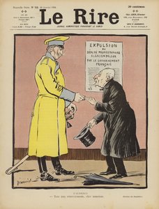 Szatíra arról, hogy Frances feladta Elzász Németországnak. Illusztráció Le Rire