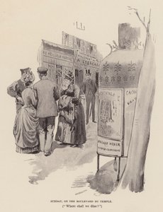 Vasárnap, a Boulevard du Temple-en (metszet) alkotó: Pierre Georges Jeanniot