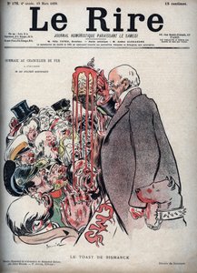 Otto Von Bismarck pirítósa – Pierre Georges Jeanniot (1848-1934) rajza a „Le Rire”-hez, 1898. március 19.